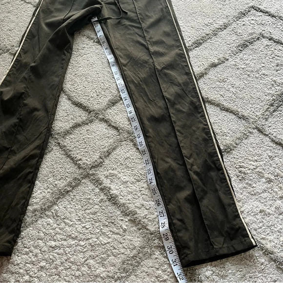 Vince wool pull on trouser pants casual stripe pull on drawstring green small - Picture 8 of 12